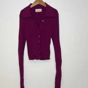 NWOT. URBAN OUTFITTERS Women's Ribbed Button-Up Cardigan.